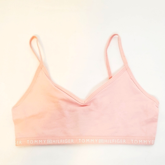 Tommy Hilfiger Pink & White Logo Training Bra Set - Picture 2 of 3